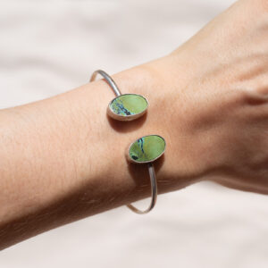 Silver + Tibetan Turquoise Cuff