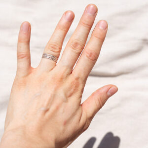 Silver Studded Stacking Ring Trio