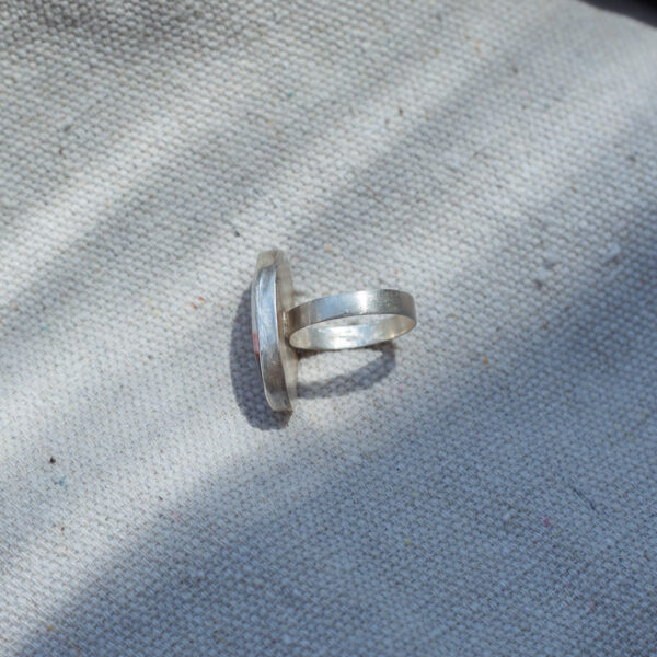 Silver + Mookaite Oval Ring - Image 3