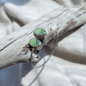 Sterling Silver + Tibetan Turquoise Bracelet Cuff